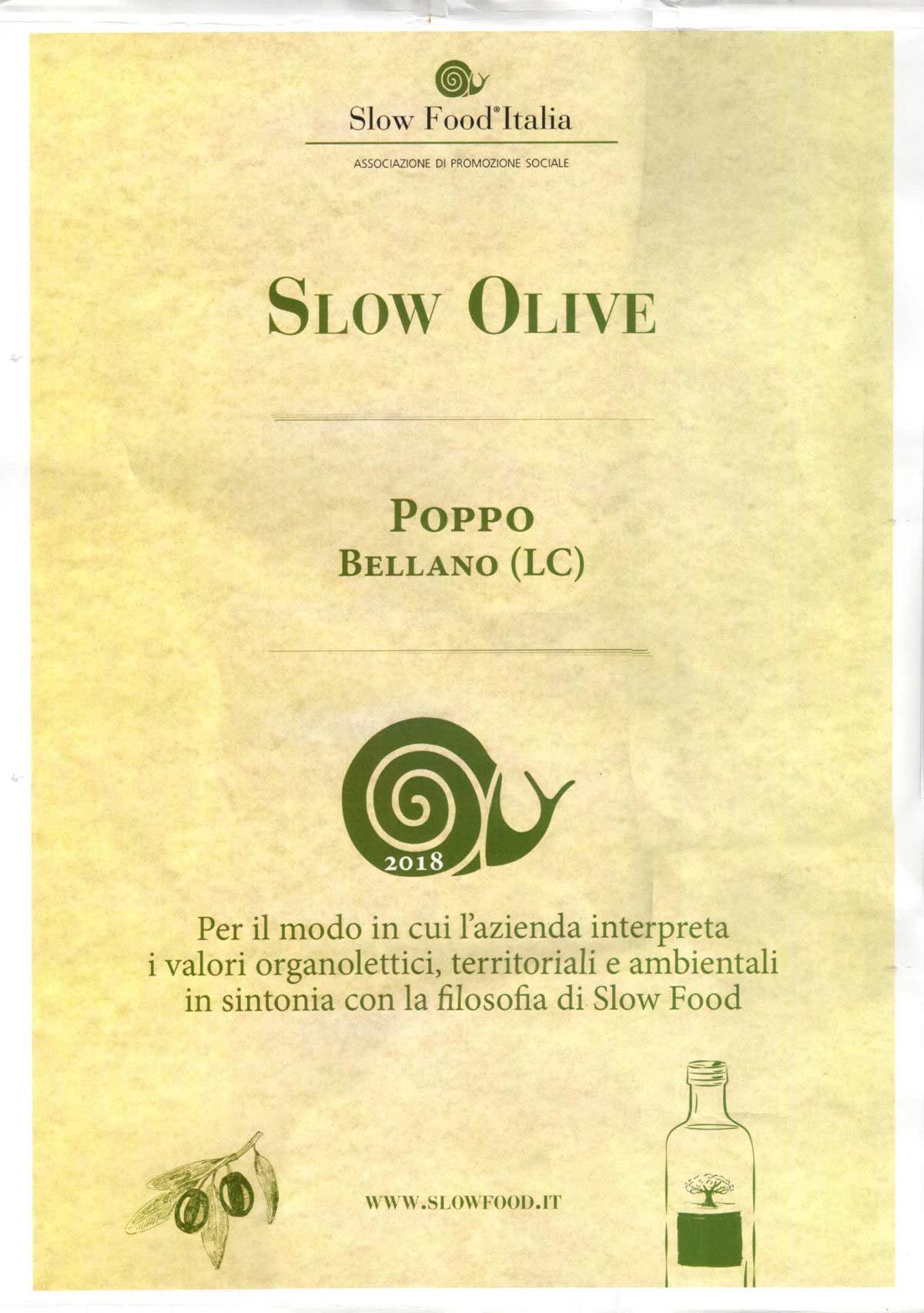 frantioio biosio premio slow olive2018